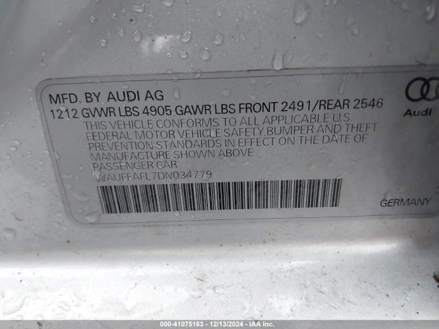 2013 AUDI A4 WAUFFAFL7DN034779 Photo 8