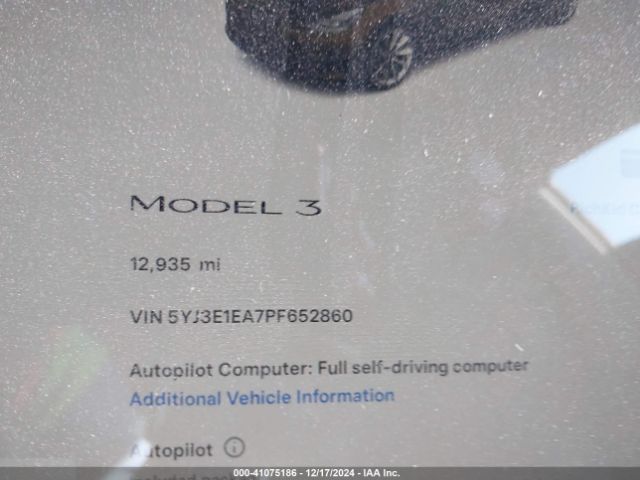 5YJ3E1EA7PF652860 Tesla Model 3 Rear-wheel Drive