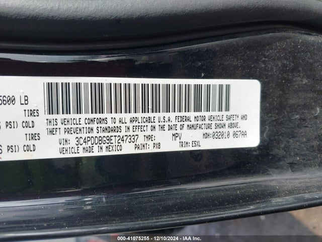 3C4PDDBG9ET247337 Dodge Journey Sxt