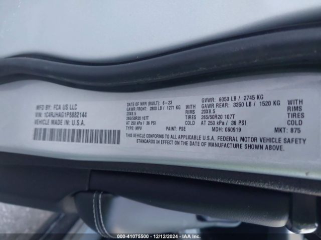 1C4RJHAG1P8882144 Jeep Grand Cherokee Altitude 4x4
