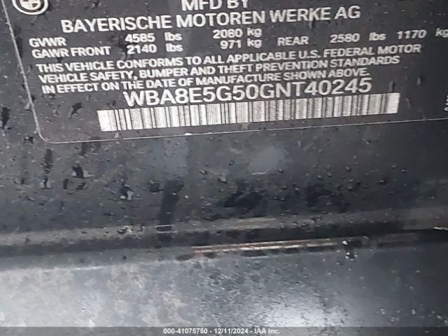 2016 BMW 320I WBA8E5G50GNT40245 Photo 8