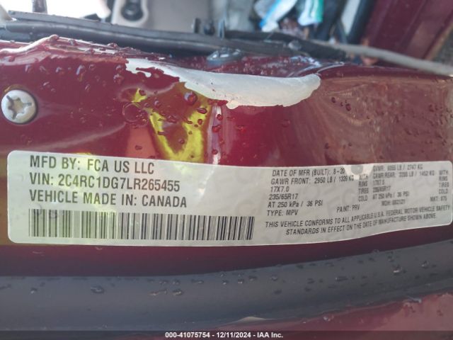 2C4RC1DG7LR265455 Chrysler Voyager Lxi