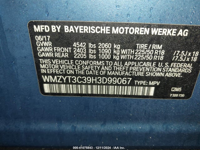 2017 MINI COUNTRYMAN WMZYT3C39H3D99067 Photo 8