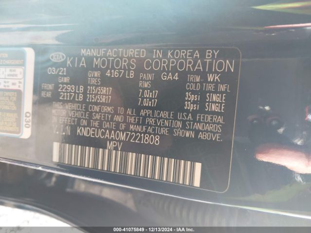 KNDEUCAA0M7221808 KIA SELTOS S