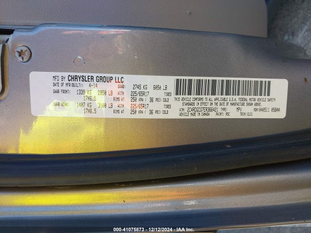 Dodge Grand Caravan Sxt 30th Anniversary 2014 2C4RDGCG7ER366421 Image 9