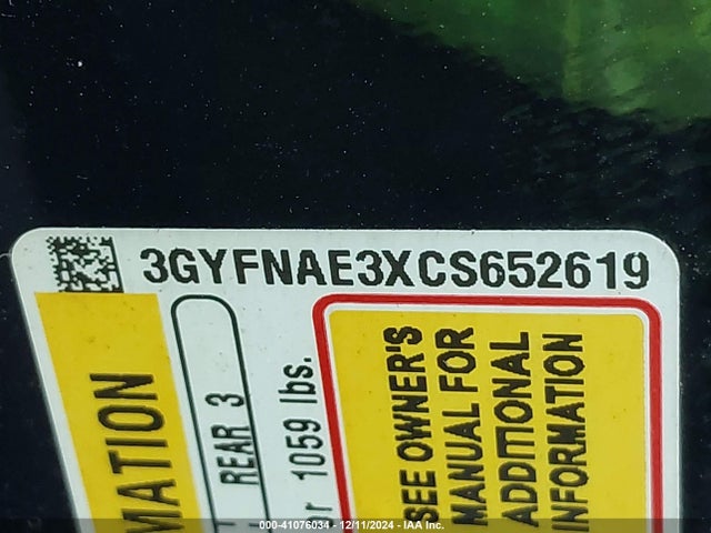 2012 CADILLAC SRX 3GYFNAE3XCS652619 Photo 8