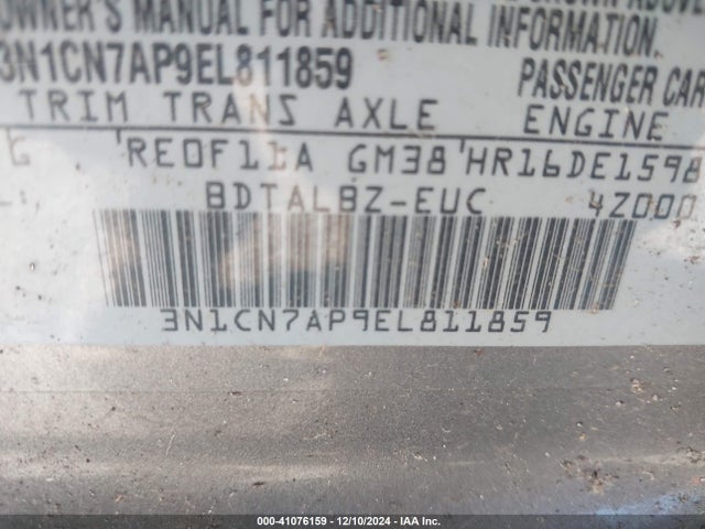 Nissan Versa 1.6 Sv 2014 3N1CN7AP9EL811859 Image 9