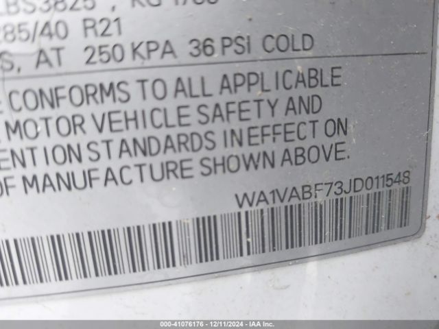 WA1VABF73JD011548 Audi Q7 3.0t Premium