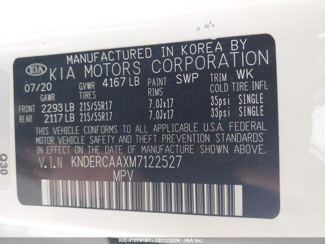 KIA SELTOS EX 2021 KNDERCAAXM7122527 Image 9