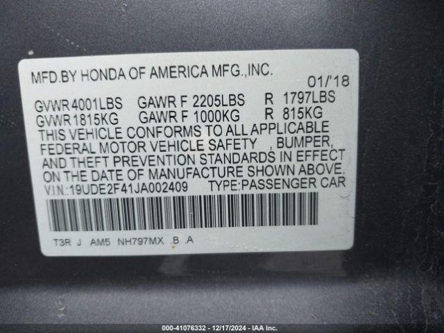 19UDE2F41JA002409 Acura Ilx Special Edition