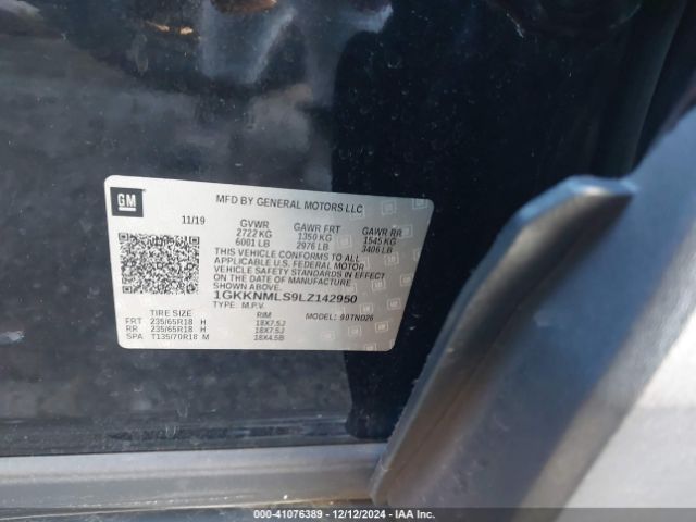 1GKKNMLS9LZ142950 GMC Acadia Fwd Slt