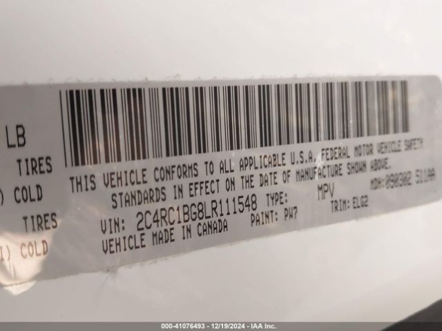 2020 CHRYSLER PACIFICA 2C4RC1BG8LR111548 Photo 8