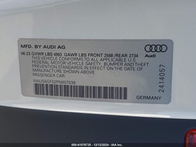 2023 AUDI A5 CABRIOLET WAU5AGF52PN007539 Photo 8