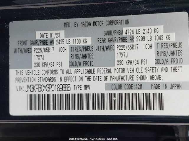 JM3KFBCM3P0189665 Mazda Cx-5 2.5 S Preferred