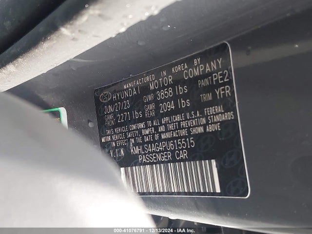 Hyundai ELANTRA SEL 2023 KMHLS4AG4PU615515 Image 9