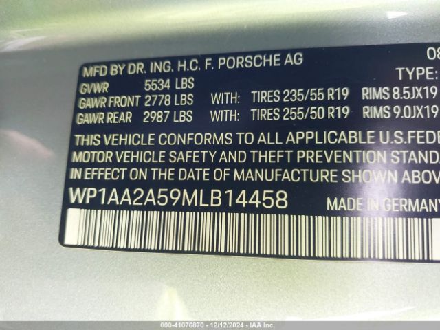 2021 PORSCHE MACAN WP1AA2A59MLB14458 Photo 8