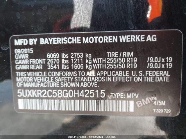 5UXKR2C58G0H42515 BMW X5 Sdrive35i