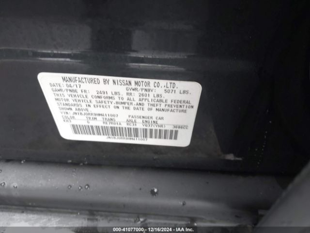 JN1BJ0RR9HM411007 Infiniti QX50