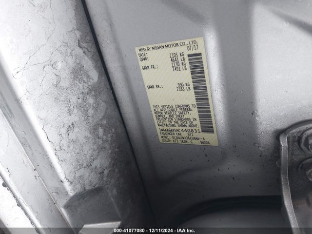 Nissan Maxima 3.5 Sl 2017 1N4AA6AP5HC440831 Image 9