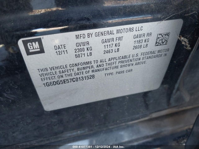 2012 CADILLAC CTS 1G6DG5E57C0131528 Photo 8