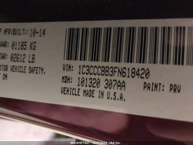 1C3CCCBB3FN618420 Chrysler 200 S