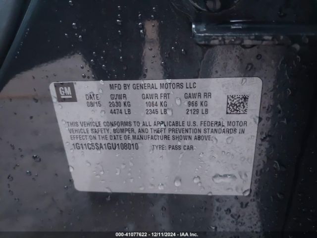 1G11C5SA1GU108010 Chevrolet Malibu Limited Lt