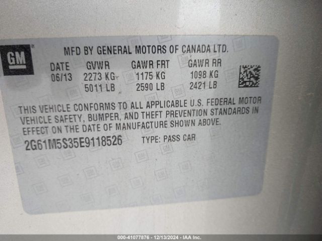 2G61M5S35E9118526 Cadillac XTS LUXURY