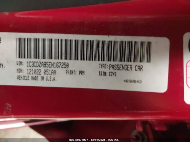 1C3CDZAB5EN167250 Dodge AVENGER SE