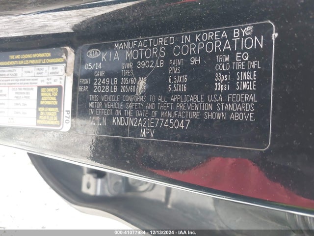 KIA Soul 2014 KNDJN2A21E7745047 Image 9