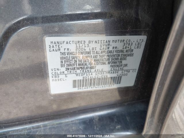 3N1AB7AP6EL614857 Nissan SENTRA S