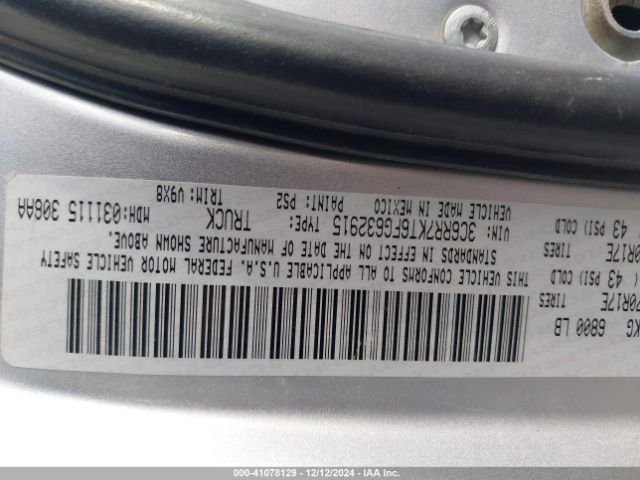 3C6RR7KT6FG632915 RAM 1500 Tradesman