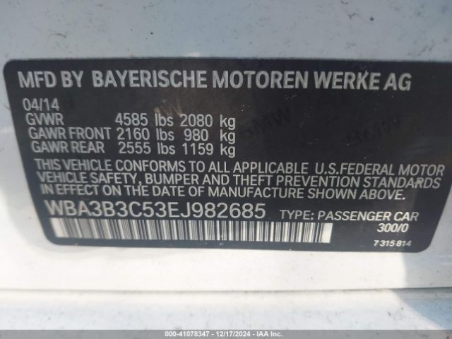 WBA3B3C53EJ982685 BMW 328i Xdrive