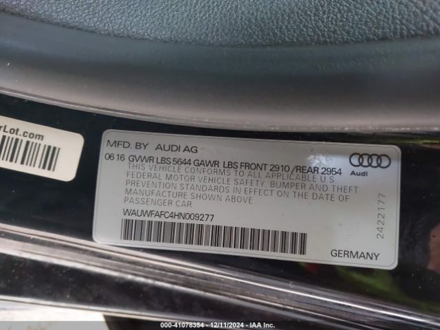 WAUWFAFC4HN009277 Audi S7 4.0t Premium Plus