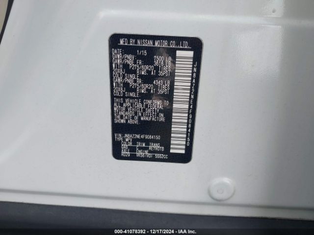 JN8AZ2NE4F9084150 Infiniti QX80