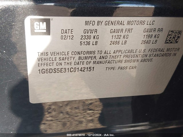 2012 CADILLAC CTS 1G6DS5E31C0142151 Photo 8