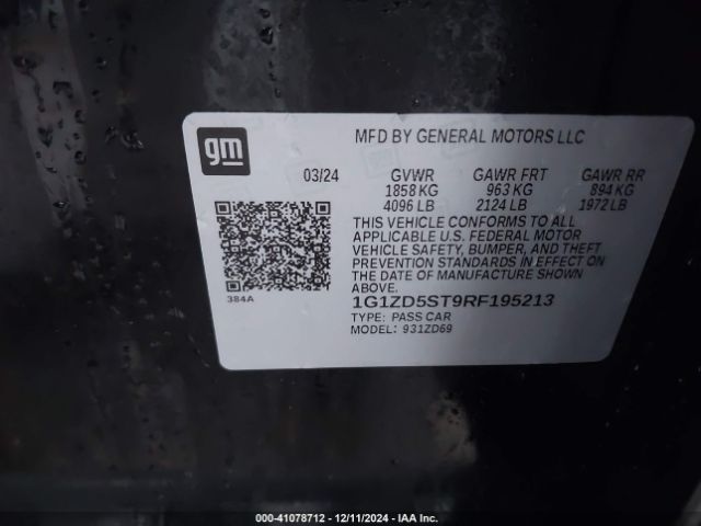 1G1ZD5ST9RF195213 Chevrolet Malibu Fwd 1lt