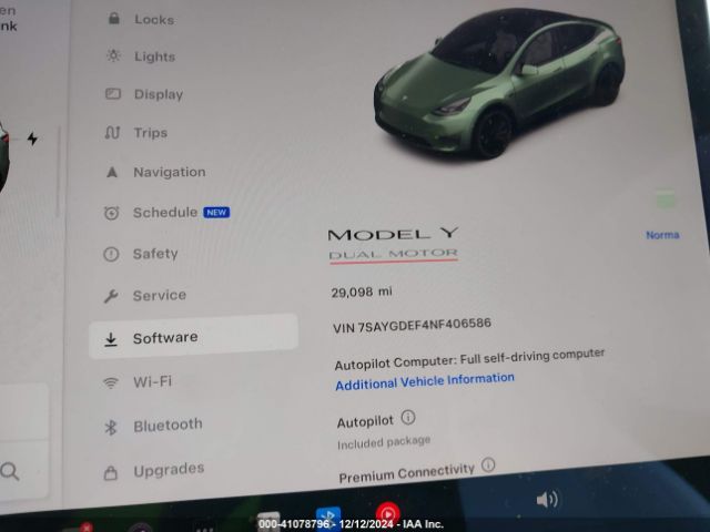 7SAYGDEF4NF406586 Tesla Model Y Performance Dual Motor All-wheel Drive