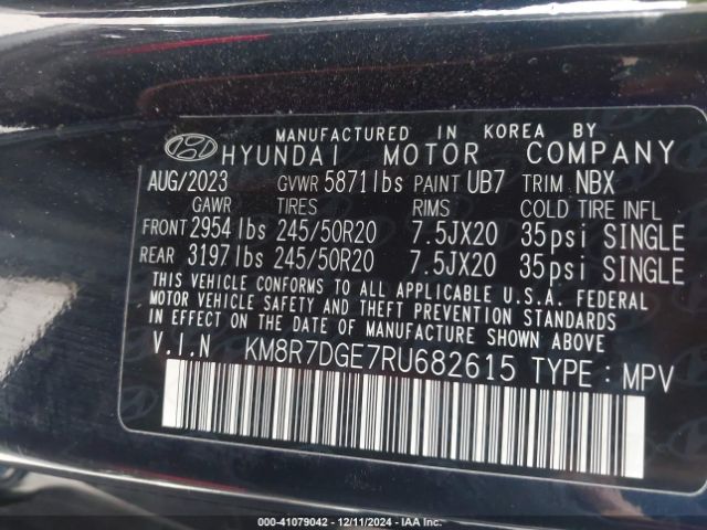 KM8R7DGE7RU682615 Hyundai Palisade Calligraphy