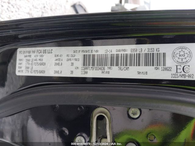 1C6RR7LM5FS534636 RAM 1500 Slt