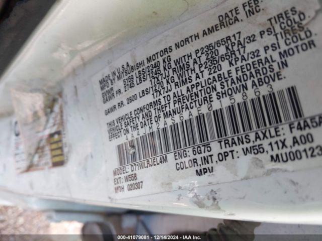 2010 MITSUBISHI ENDEAVOR 4A4JM2AS6AE015863 Photo 8