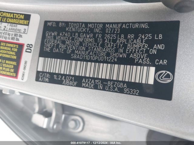 58AD11D10PU011224 Lexus ES 250