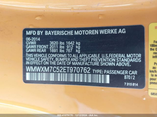 WMWXM7C52ET970762 Mini Hardtop Cooper S