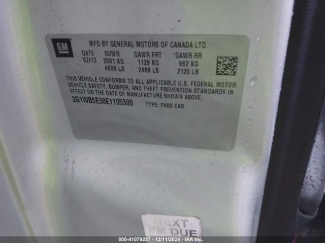 2G1WB5E38E1105300 Chevrolet Impala Limited Lt