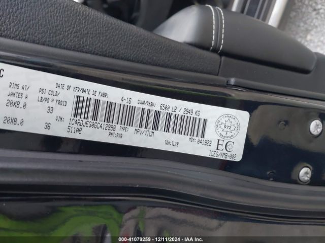 1C4RDJEG0GC412998 Dodge Durango Citadel