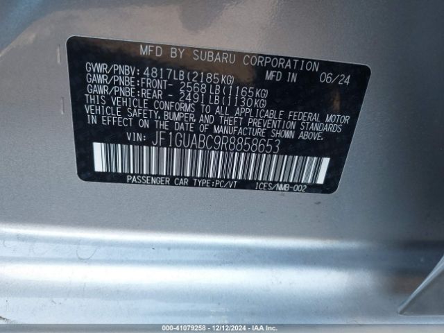 JF1GUABC9R8858653 Subaru Impreza Base 5-door