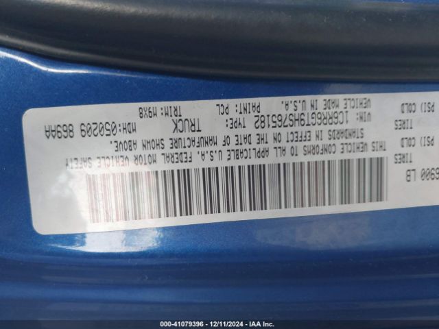1C6RR6GT9HS765182 RAM 1500 Big Horn  4x2 6'4 Box