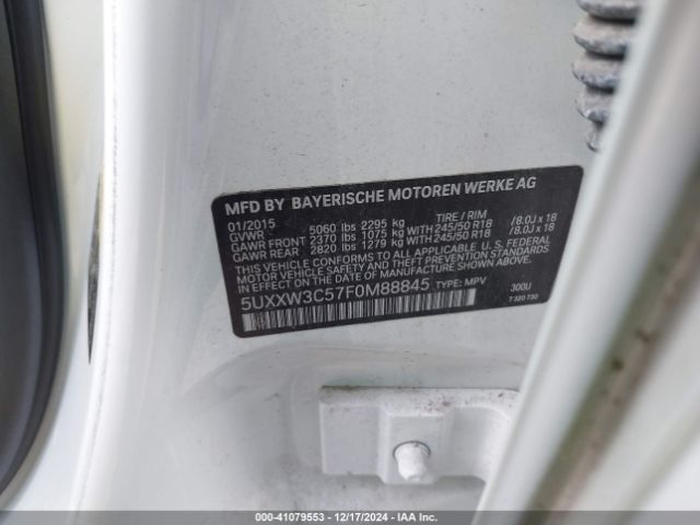 5UXXW3C57F0M88845 BMW X4 Xdrive28i