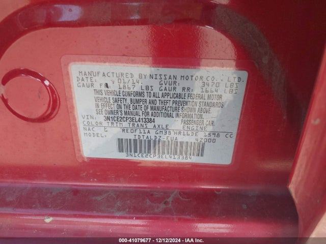 Nissan Versa Note Sv 2014 3N1CE2CP3EL413384 Image 9