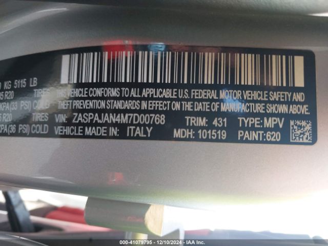 ZASPAJAN4M7D00768 Alfa Romeo Stelvio Rwd