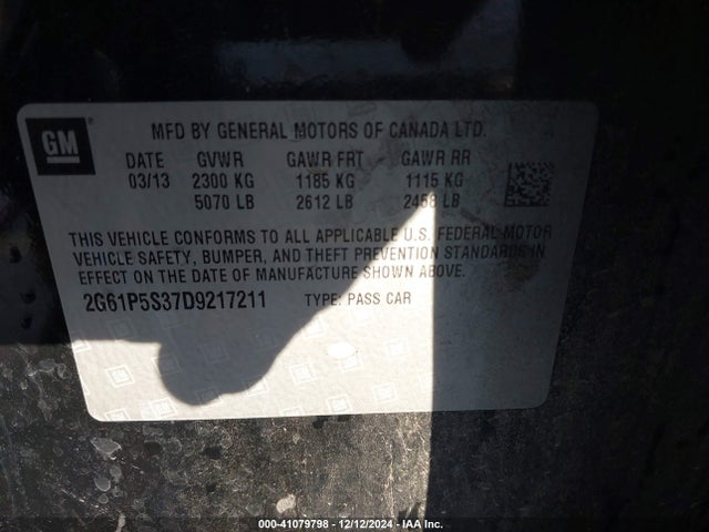 2013 CADILLAC XTS 2G61P5S37D9217211 Photo 8